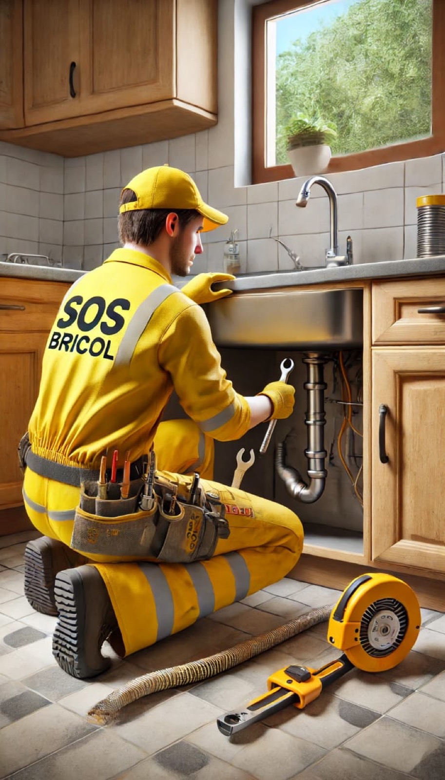 Technicien SOSBricole en intervention de plomberie